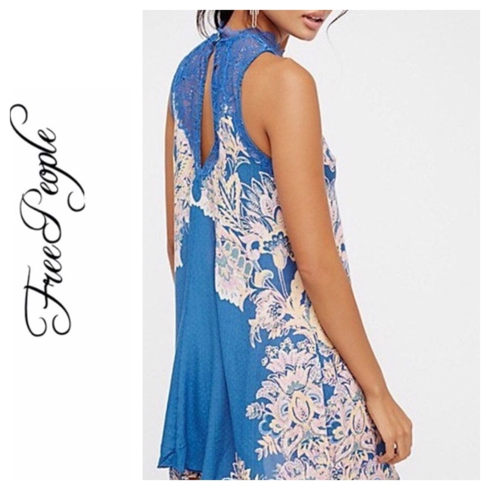 🦋NWT Free People Marsha Printed Slip Mini Dress🦋